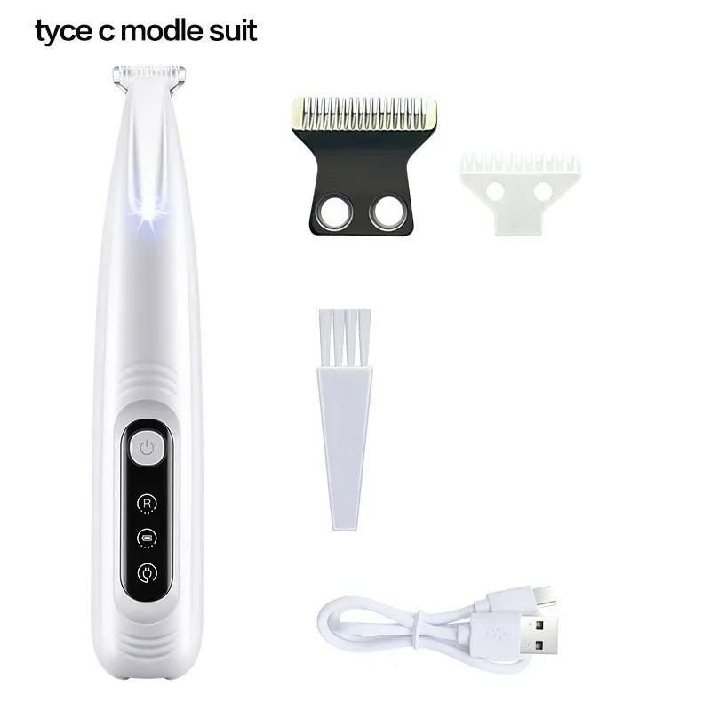 Paw Trimmer with LED Light - Waterproof, 18Mm Widen Blade