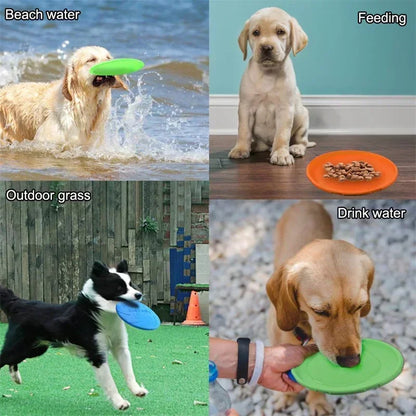 Multicolour Silicone Frisbee Dog Toy
