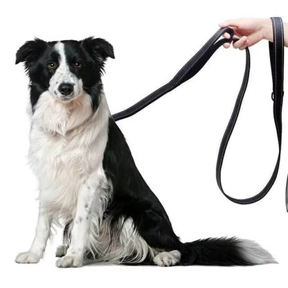 180Cm Double Handle Dog Leash, Double-Sided Reflective Night Safety, Suitable for Small to Medium Dogs