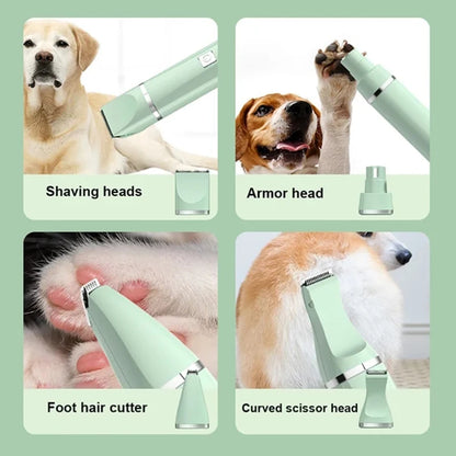 4-In-1 Electric Pet Grooming Tool Set - USB Rechargeable