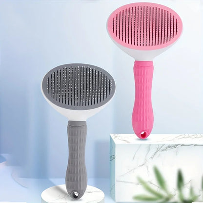 One-Click Pet Hair Removal Comb for Effortless Grooming with Automatic Function