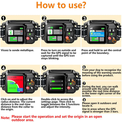 GPS Wireless Dog Fencing System - Range 15 ~ 200