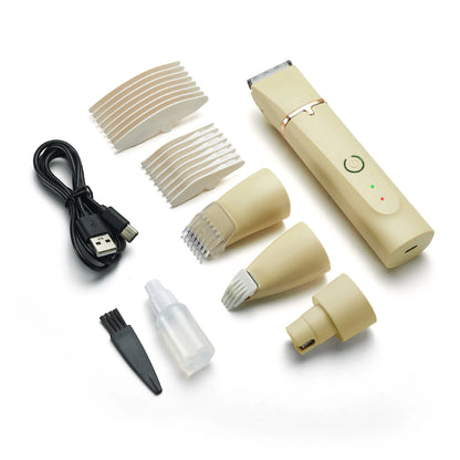 4-In-1 Electric Pet Grooming Tool Set - USB Rechargeable