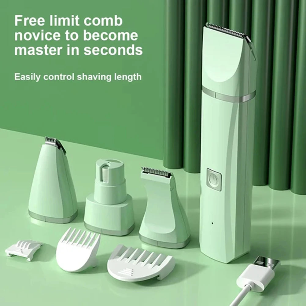 4-In-1 Electric Pet Grooming Tool Set - USB Rechargeable