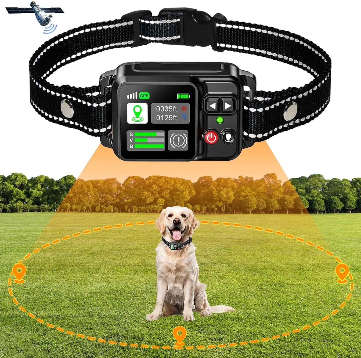 GPS Wireless Dog Fencing System - Range 15 ~ 200