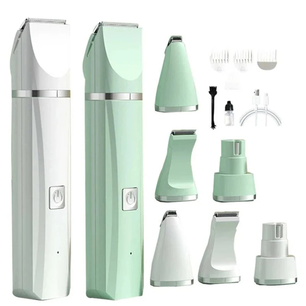 4-In-1 Electric Pet Grooming Tool Set - USB Rechargeable