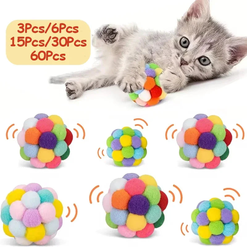 Cat Pom Pom Balls with Bells