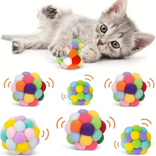 Cat Pom Pom Balls with Bells