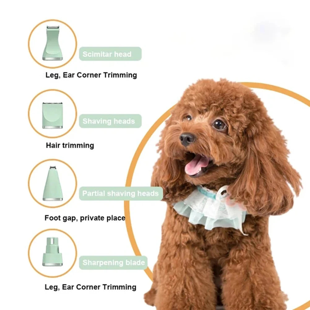 4-In-1 Electric Pet Grooming Tool Set - USB Rechargeable