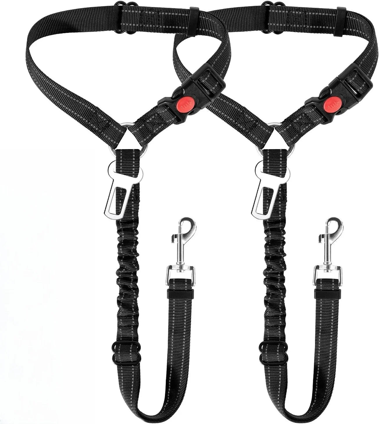 Seat Belt for Dogs with Anti Shock Elastic Bungee Buffer