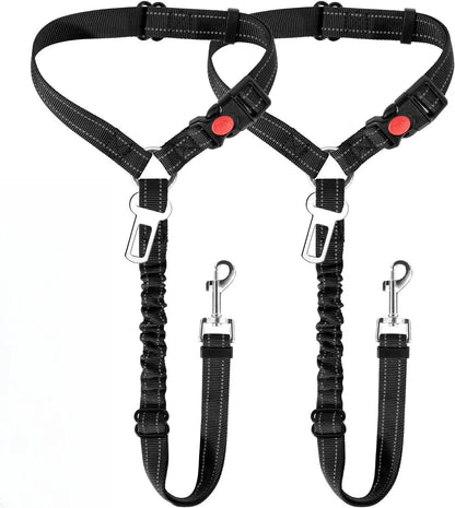 Seat Belt for Dogs with Anti Shock Elastic Bungee Buffer