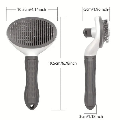 One-Click Pet Hair Removal Comb for Effortless Grooming with Automatic Function