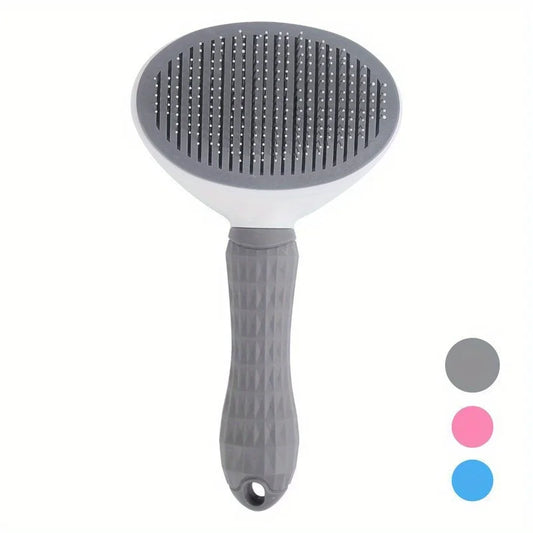 One-Click Pet Hair Removal Comb for Effortless Grooming with Automatic Function