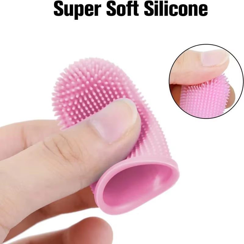 Dog Super Soft Pet Finger Toothbrush Teeth Cleaning Breath Care Nontoxic Silicone Tooth Brush Cat Dog Toothbrush Pet Products
